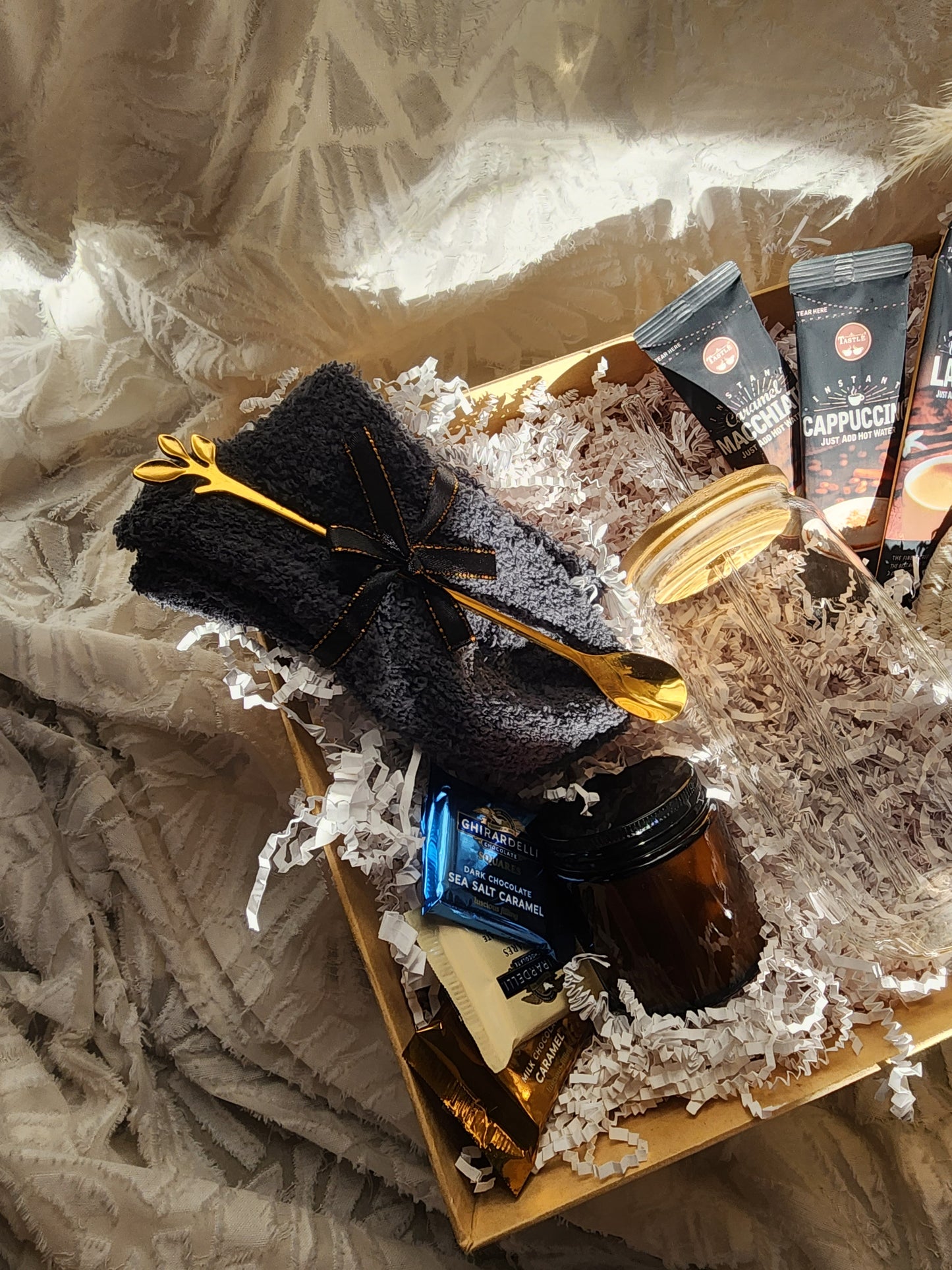 Sip of Joy Gift Basket with 18oz Clear Beer Glass