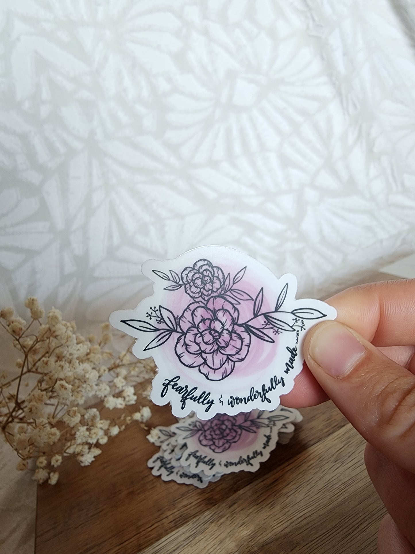 Fearfully & wonderfully made Psalm 139:14 sticker