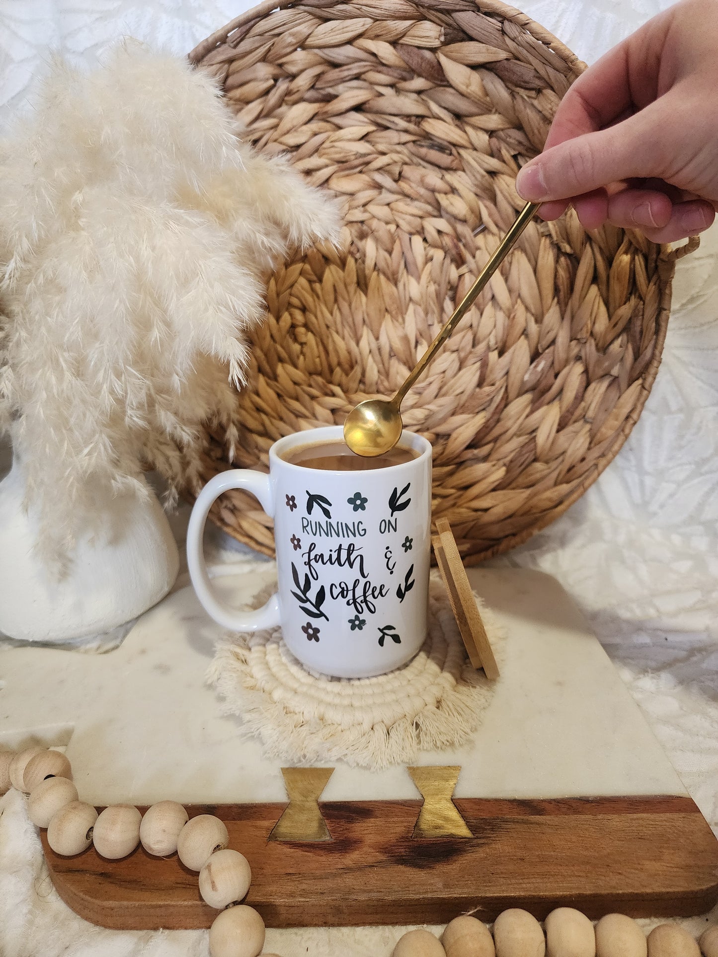 Running on Faith & Coffee - 15oz Coffee Cup