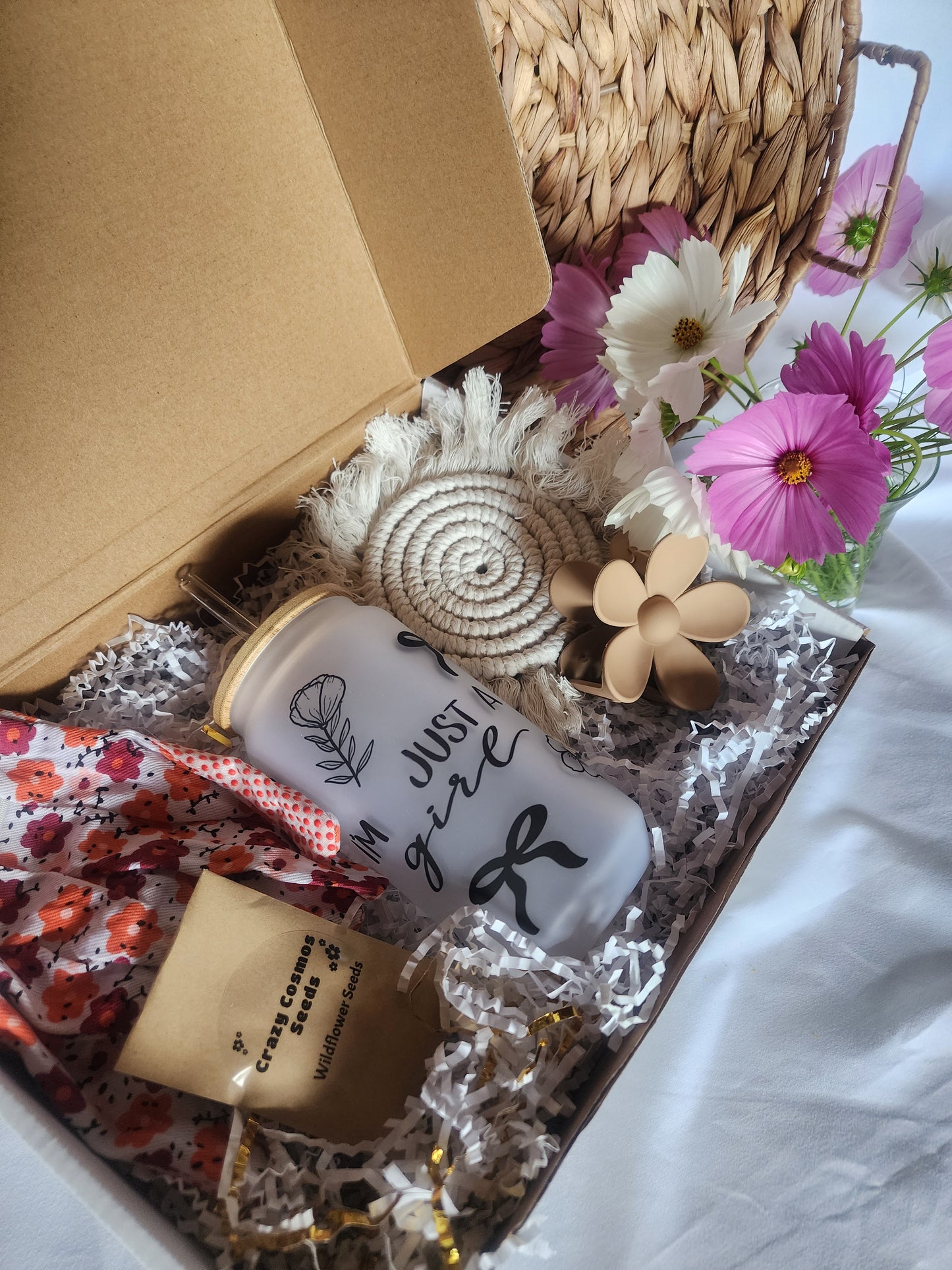 I'm Just a Girl - Wildflowers Lover Gift Basket
