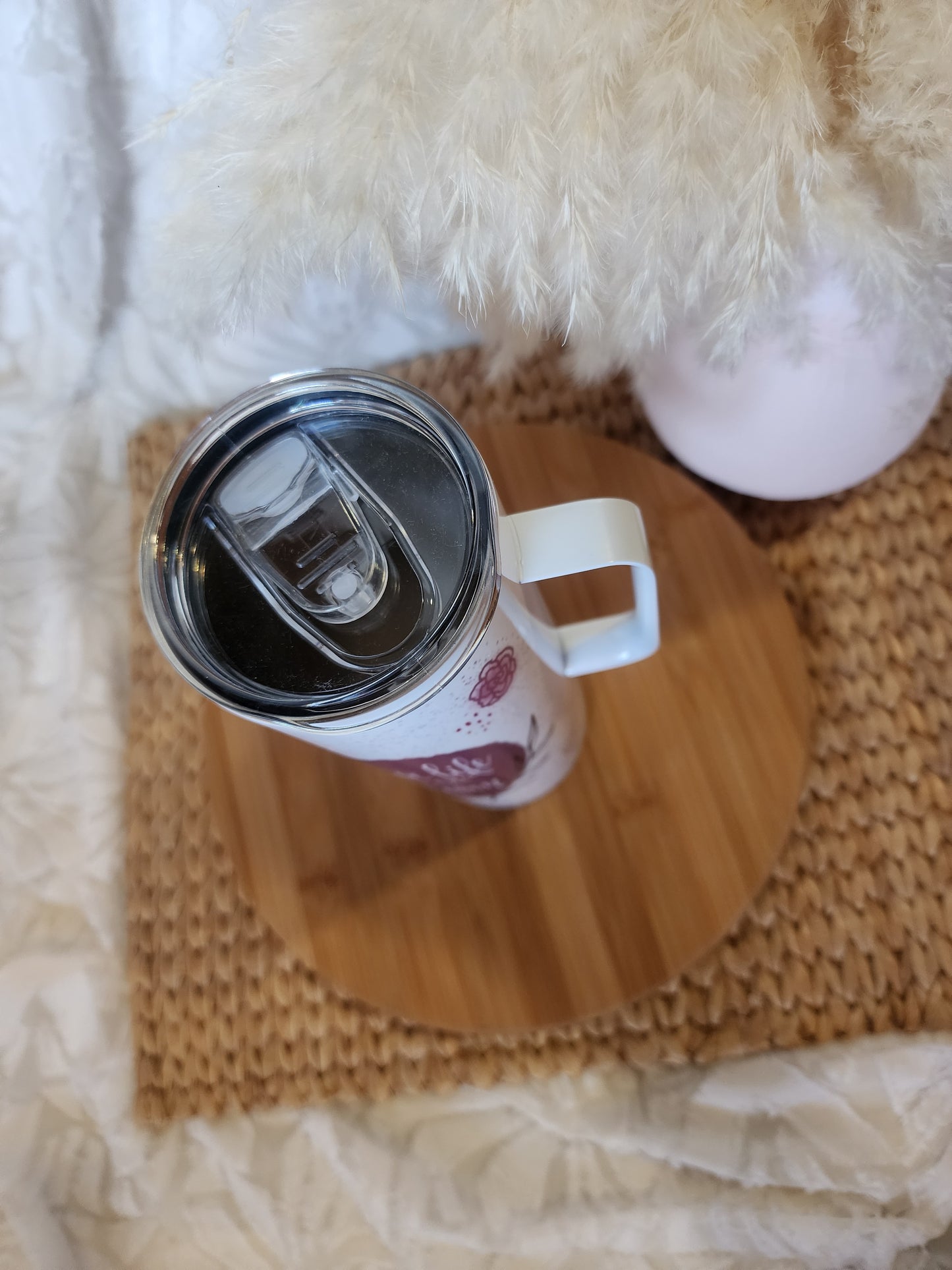 20oz Water bottle with Handle - Live Life in Full Bloom {Blemished}