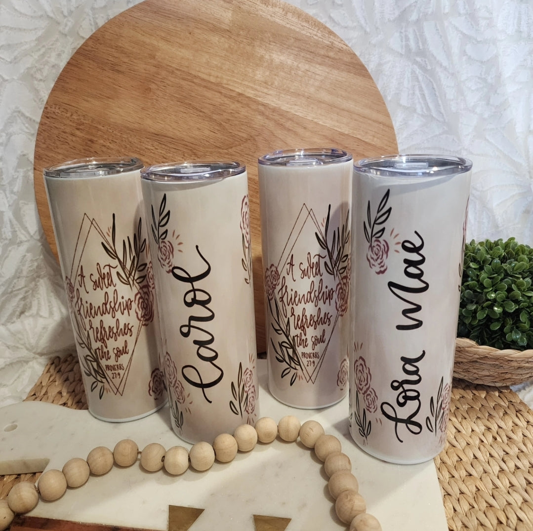 A Sweet Friendship - Customize Name 20oz Waterbottle