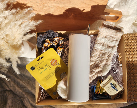 Everything Cozy Gift Basket with 20oz Waterbottle
