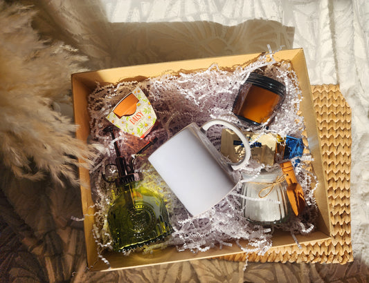 Bloom & Relax Gift Basket with 11 oz Coffee Cup