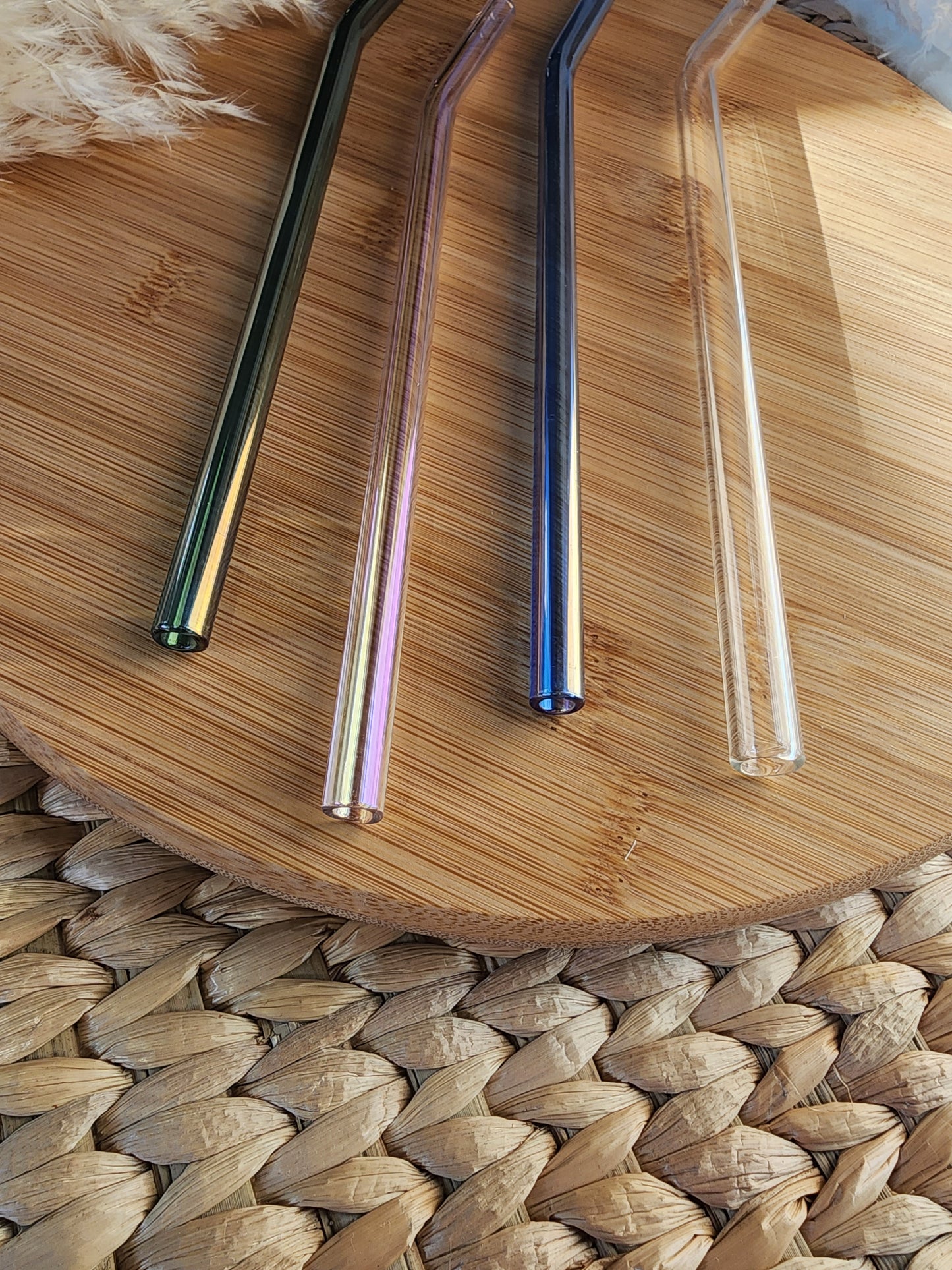 Iridescent & Clear Bent Straws