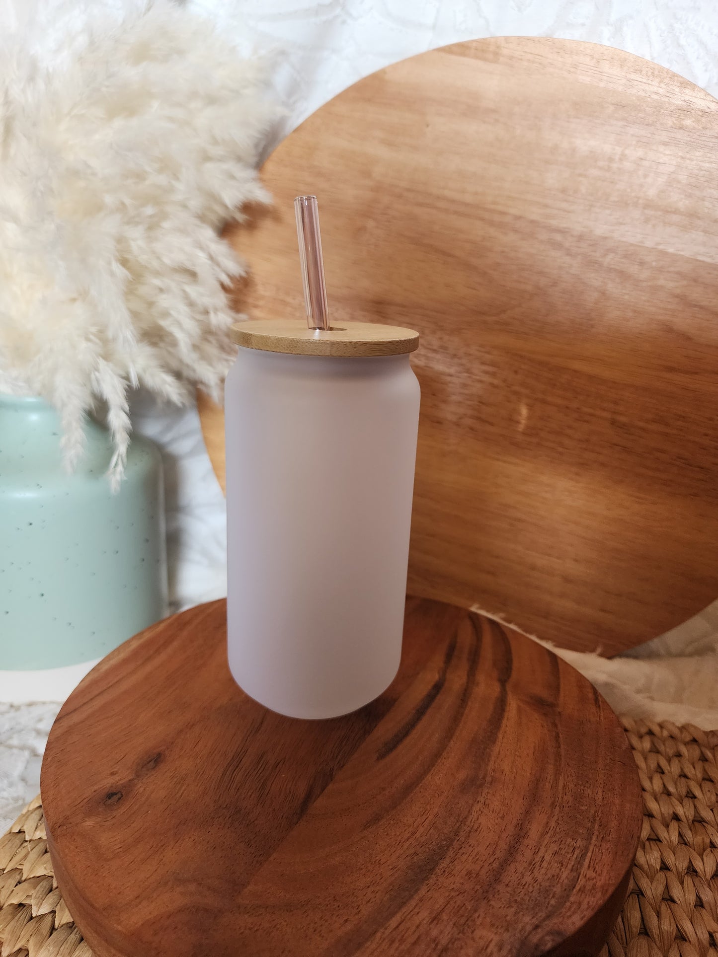 Iridescent & Clear Straight Glass Straws