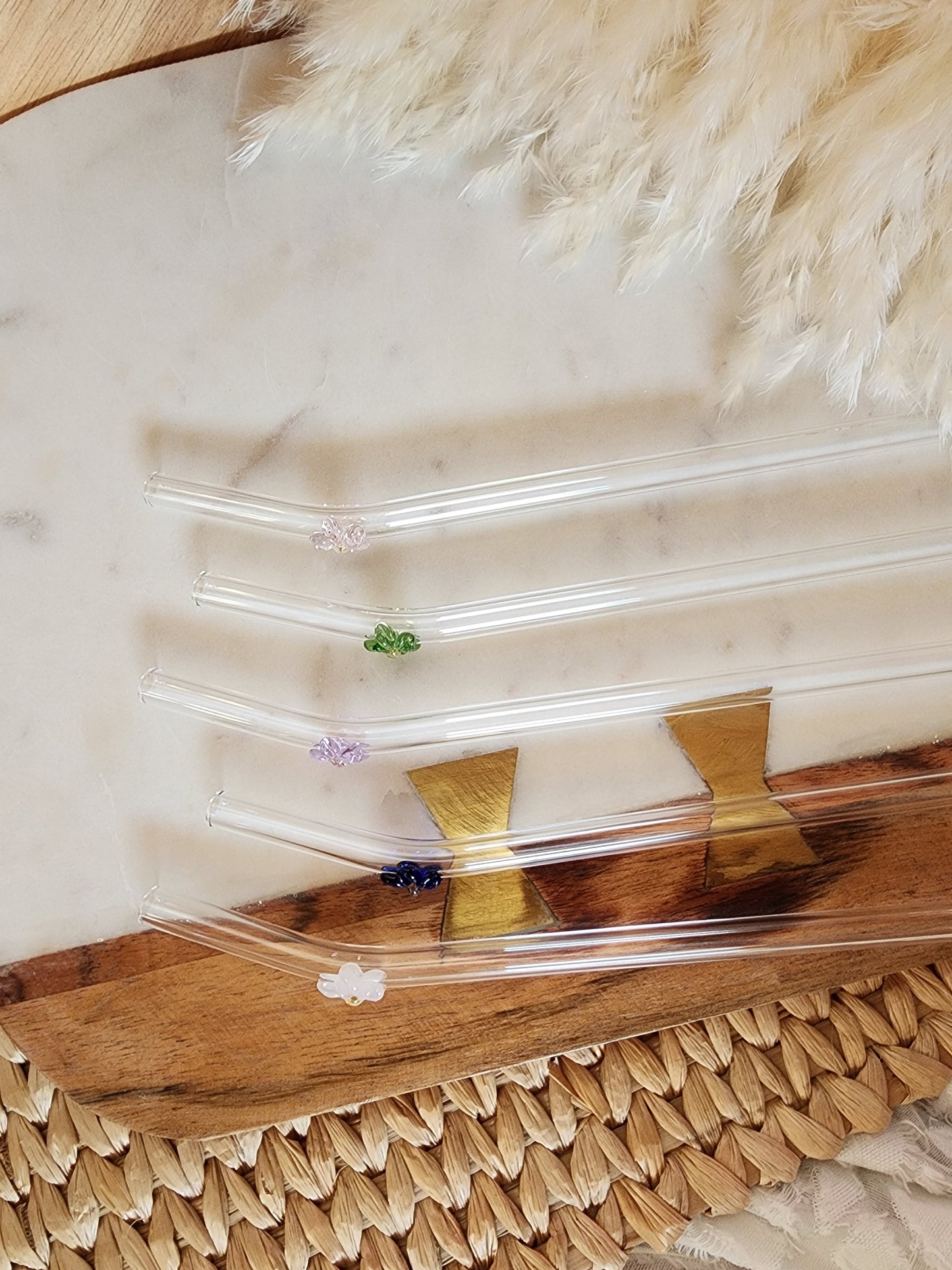 Flower Glass Straw
