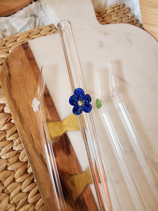 Flower Glass Straw