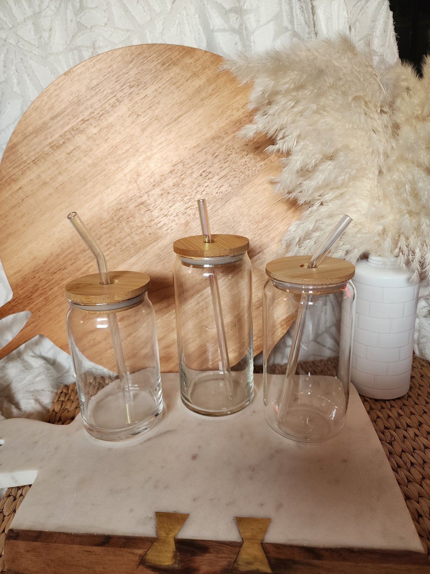 Iridescent Bent & Straight Glass Straws