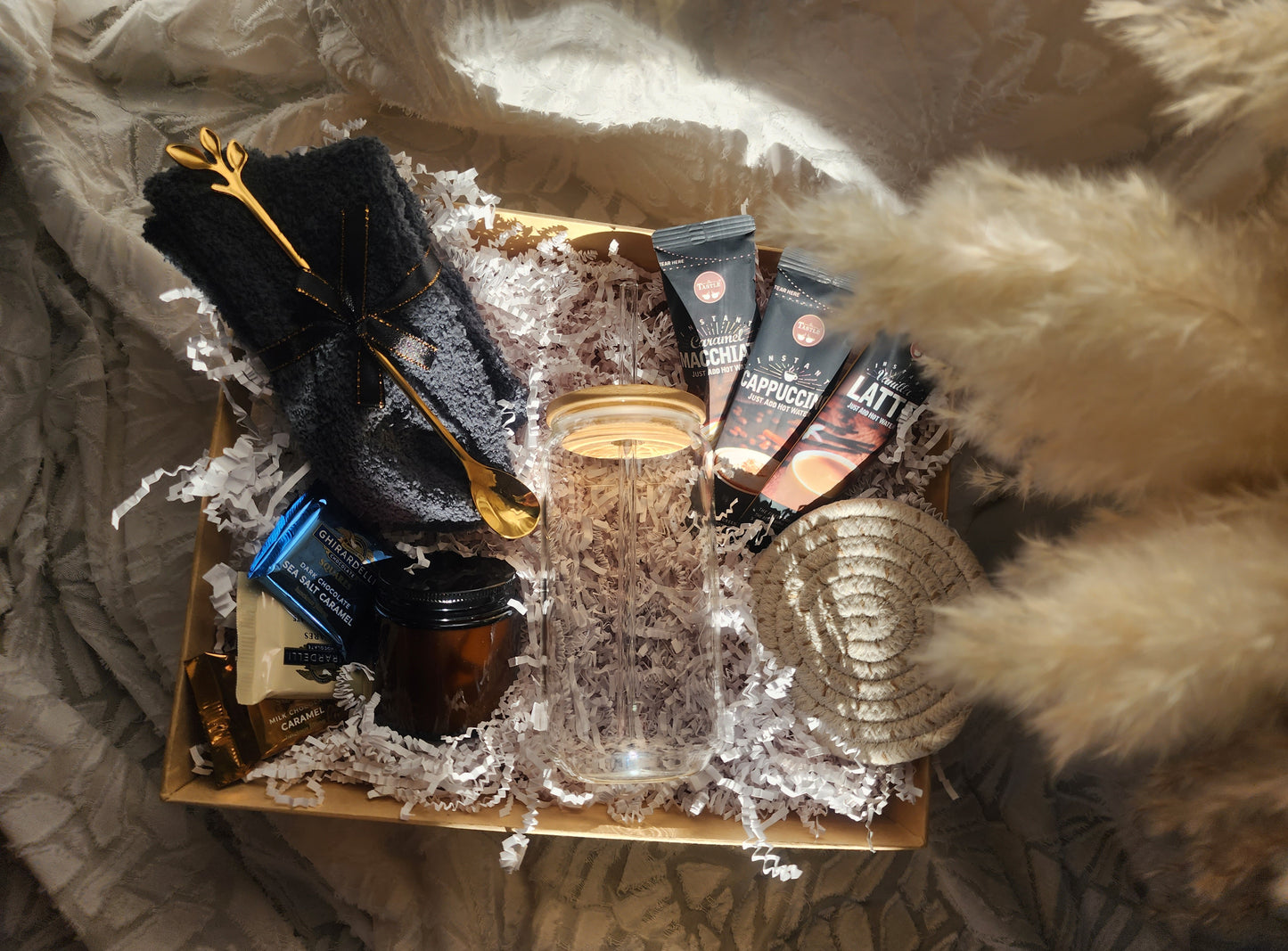 Sip of Joy Gift Basket with 18oz Clear Beer Glass