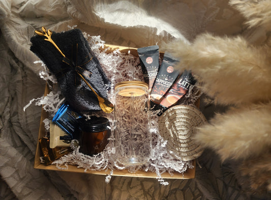 Sip of Joy Gift Basket with 18oz Clear Beer Glass