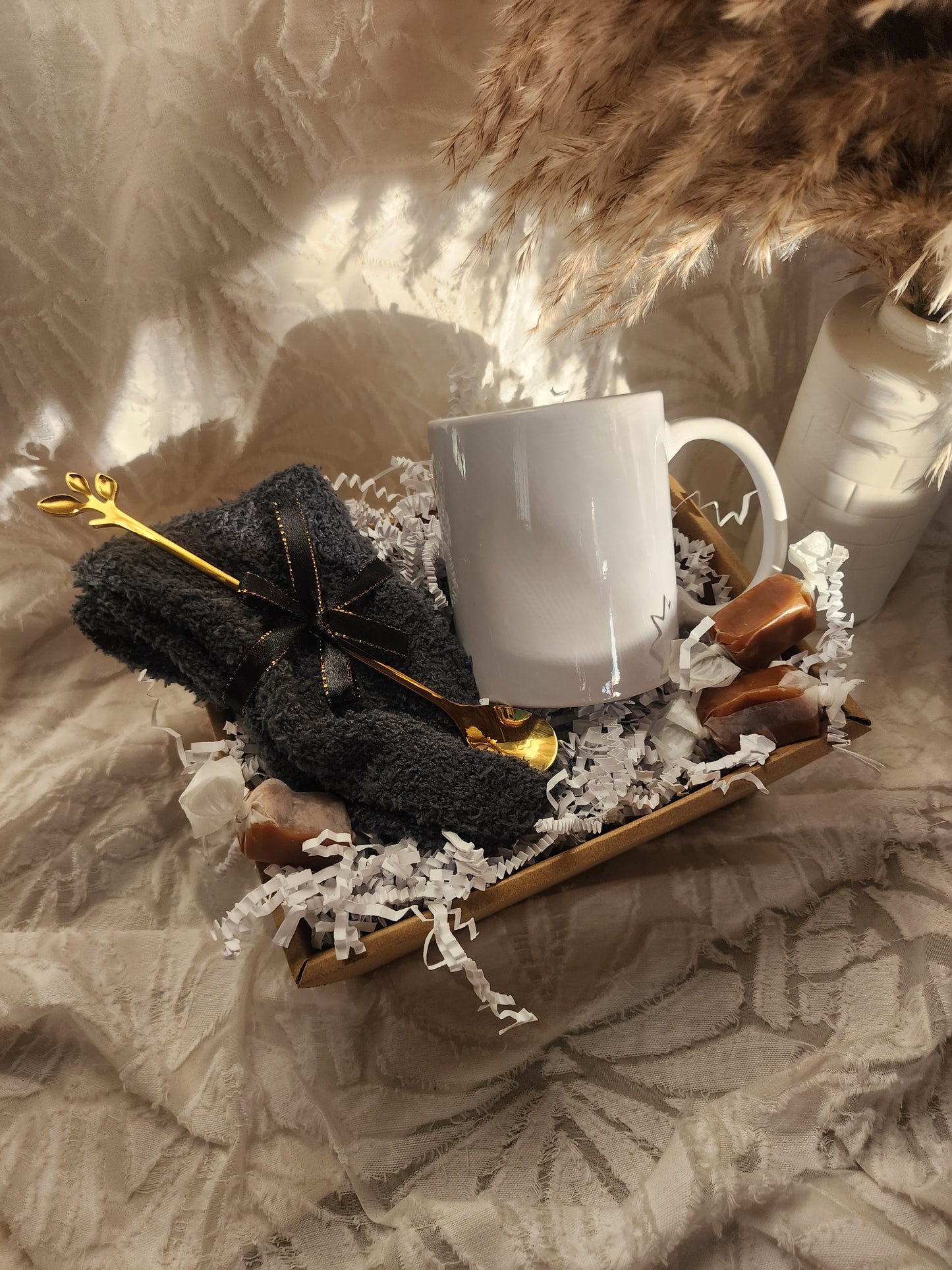 Cup of Cozy Gift Basket with 11oz Coffee Cup