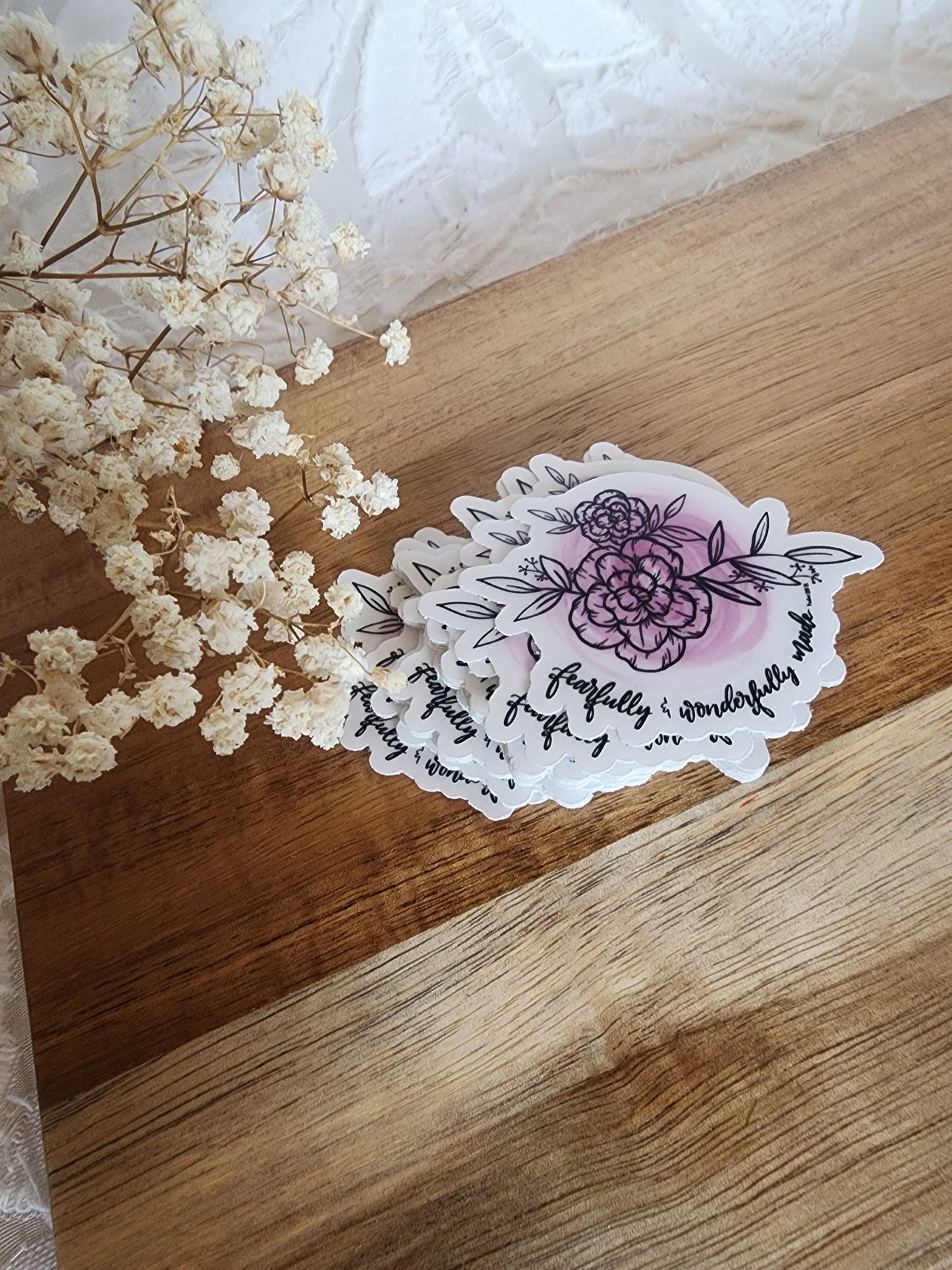 Fearfully & wonderfully made Psalm 139:14 sticker