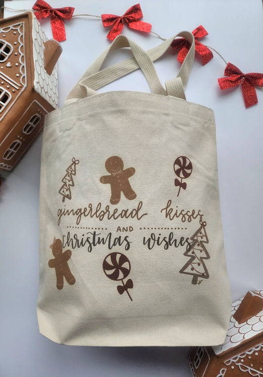 Gingerbread Kisses & Christmas Wishes Tote Bag