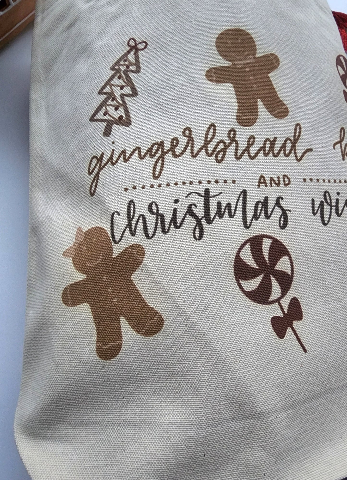 Gingerbread Kisses & Christmas Wishes Tote Bag