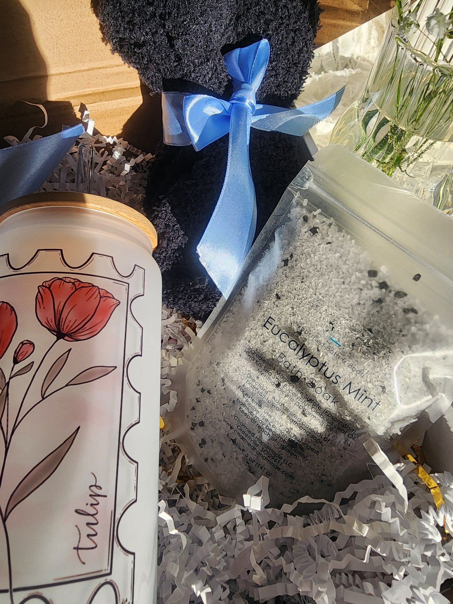 Comfort & Care Gift Basket with Tulip Dreams Beer Glass