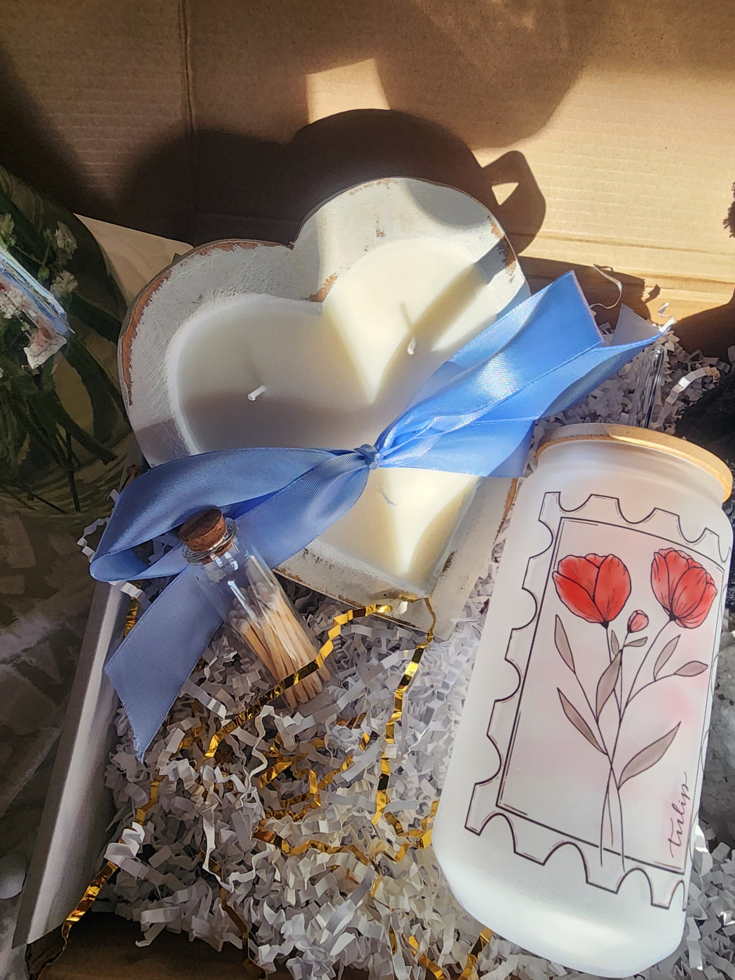 Comfort & Care Gift Basket with Tulip Dreams Beer Glass