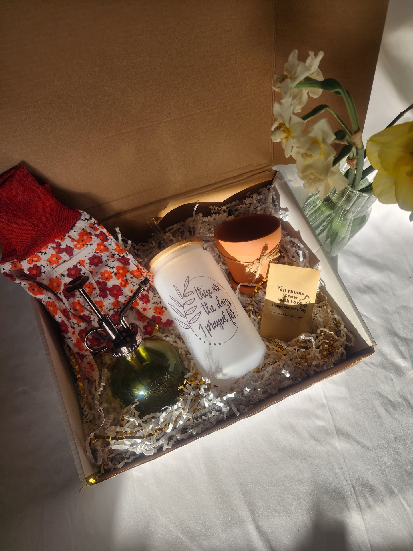 Spread Love Gift Basket with These Are The Days I Prayed For Beer Glass