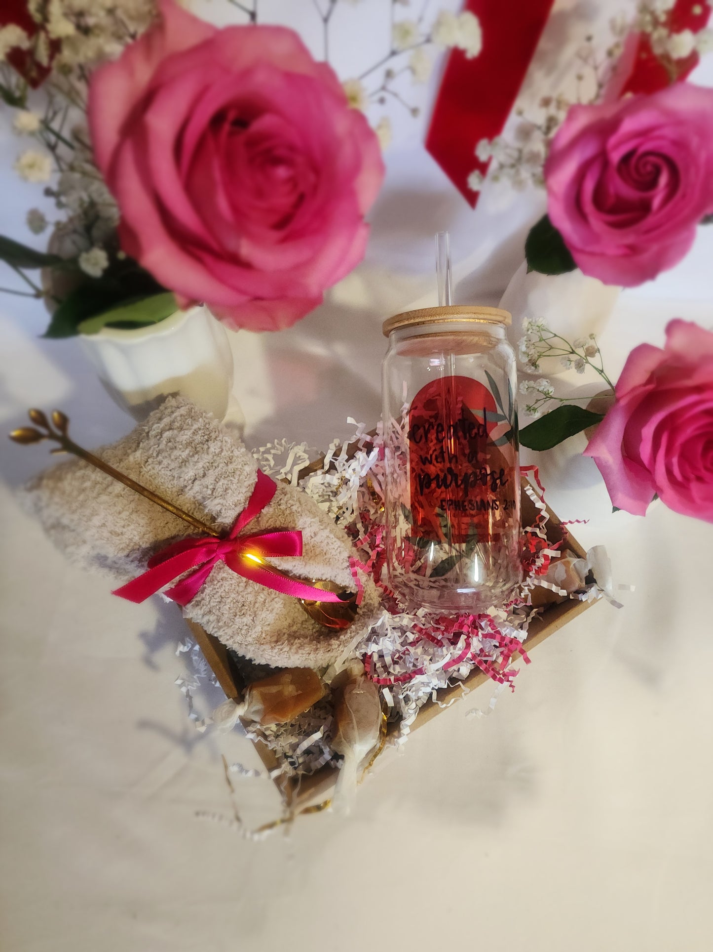 Cup of Cozy Gift Basket with 18oz Beer Glass - Created with a Purpose