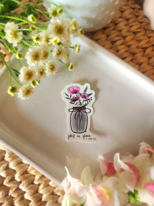 Grow in Grace Sticker