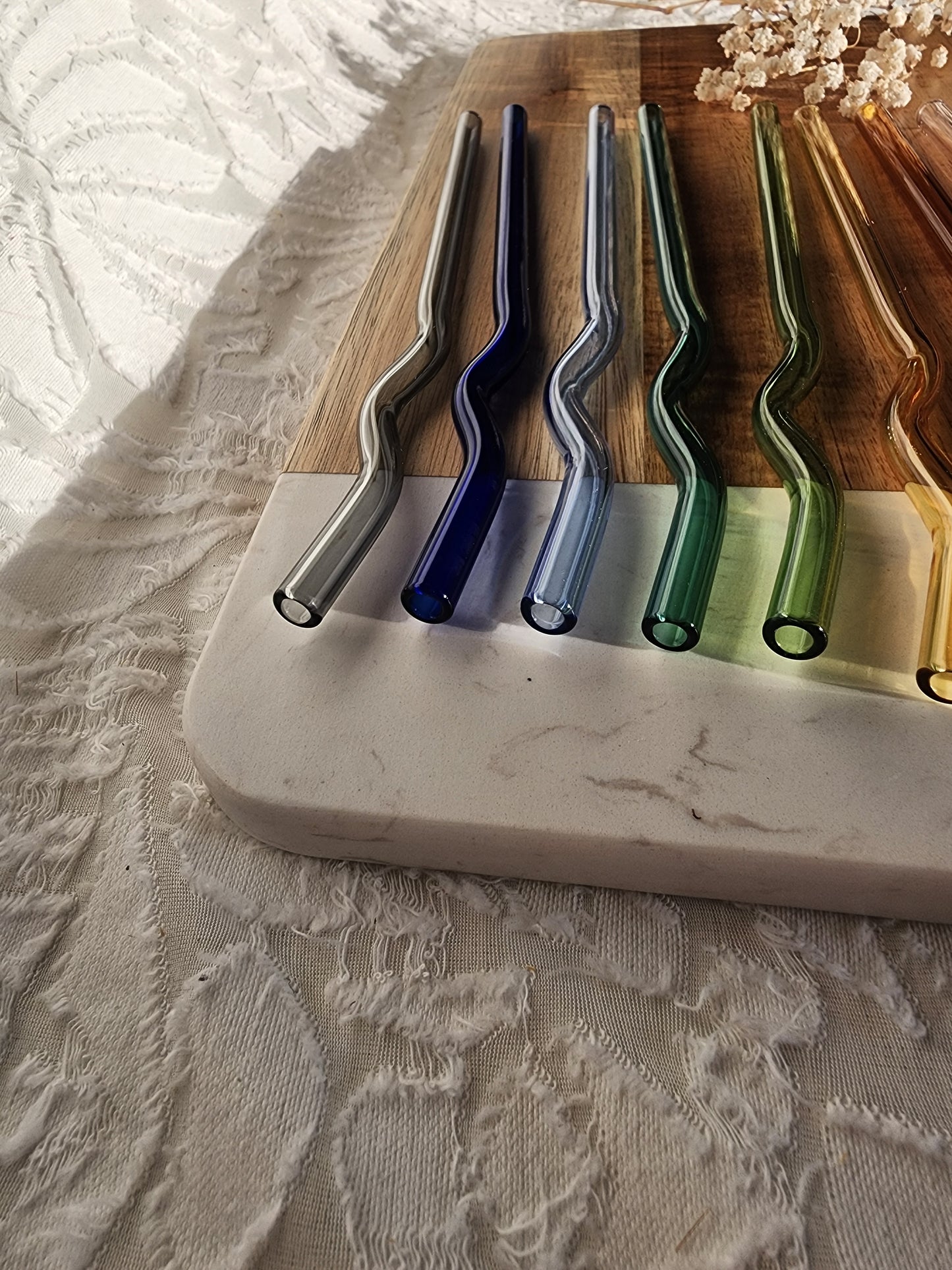 Wavy Glass Straws