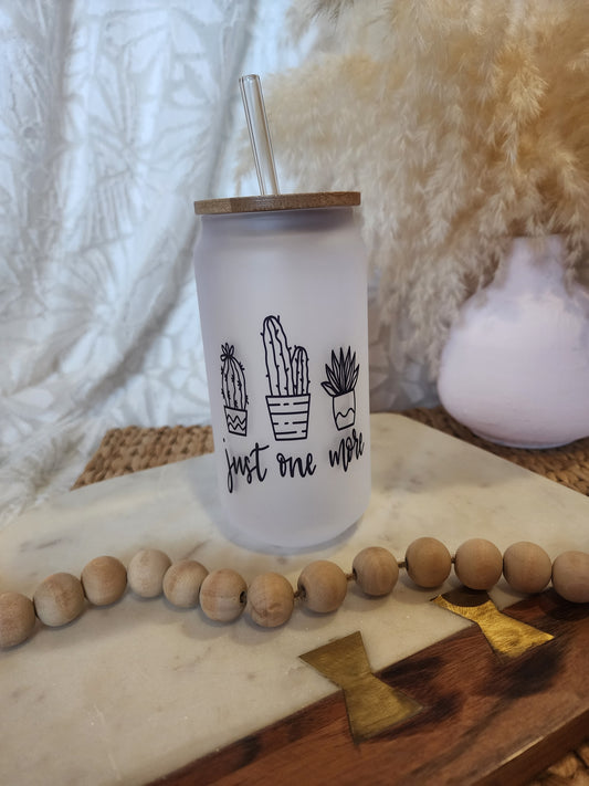 18oz Frosted Beer Glass - Just One More {Blemished}