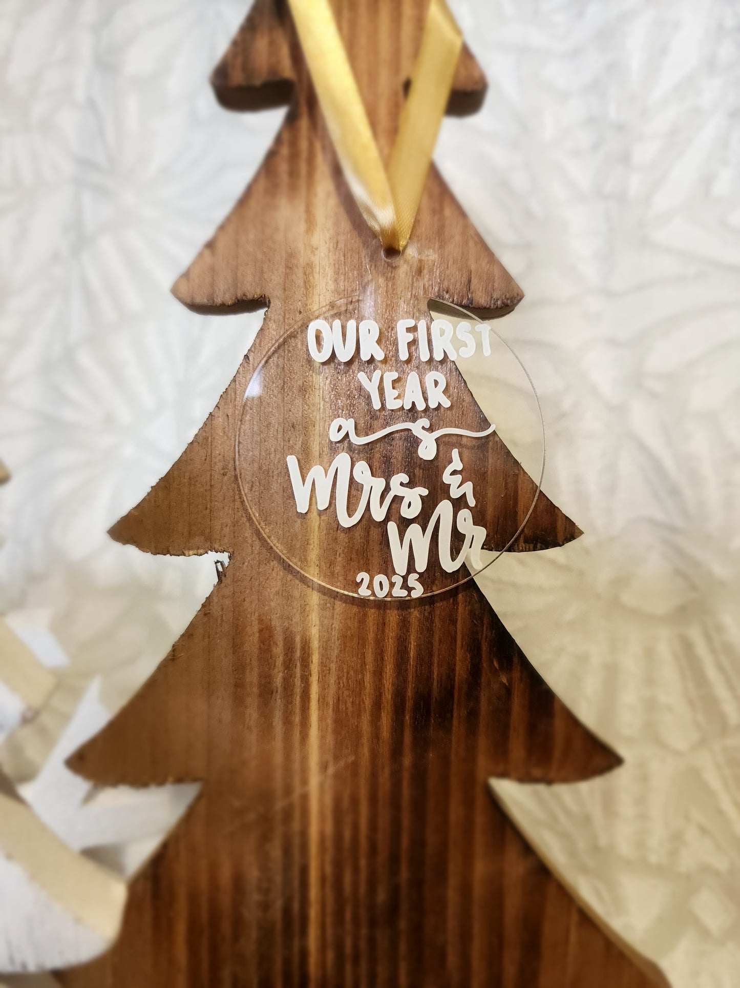 Acrylic Round & Bone Ornaments