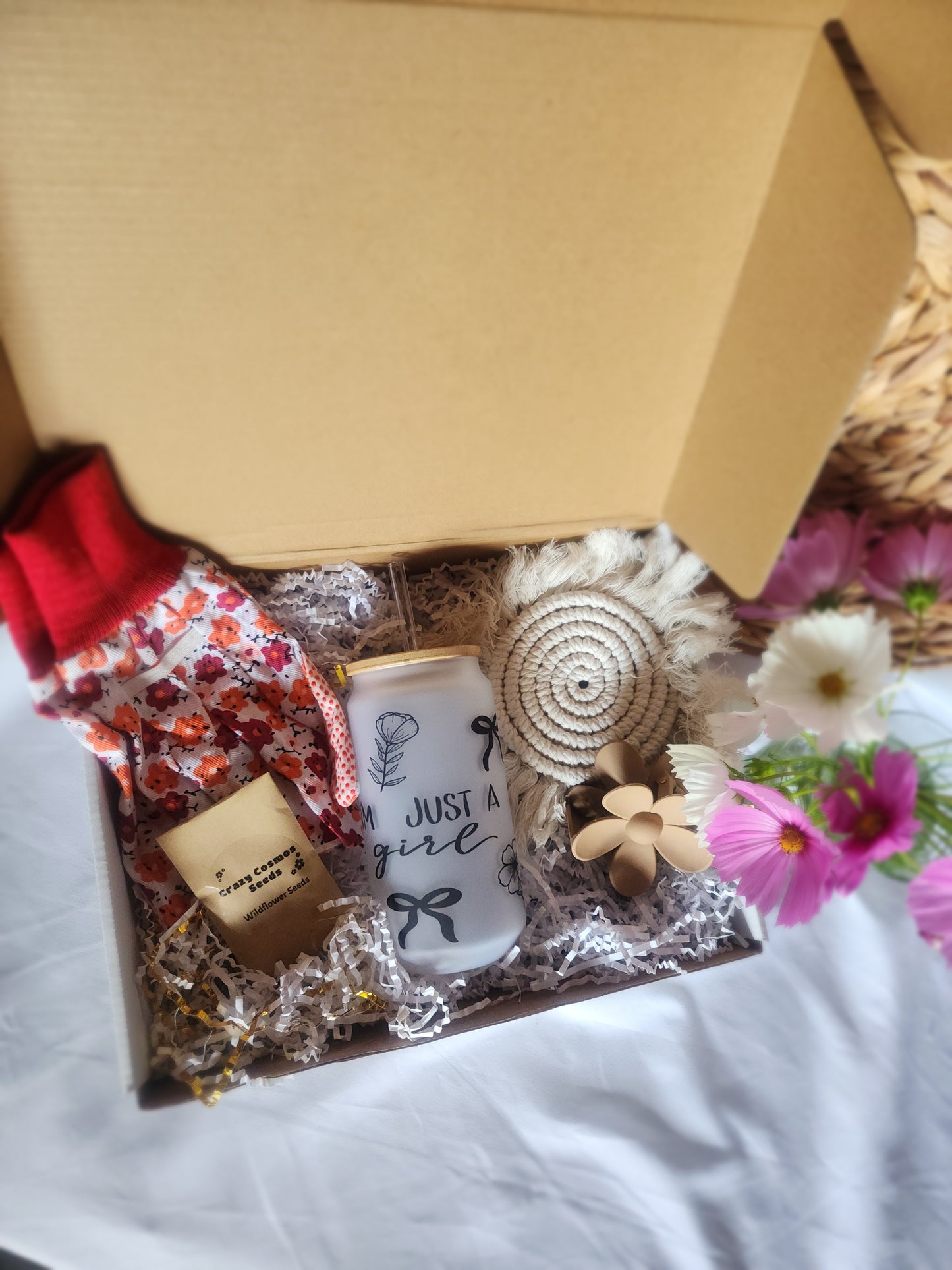 I'm Just a Girl - Wildflowers Lover Gift Basket