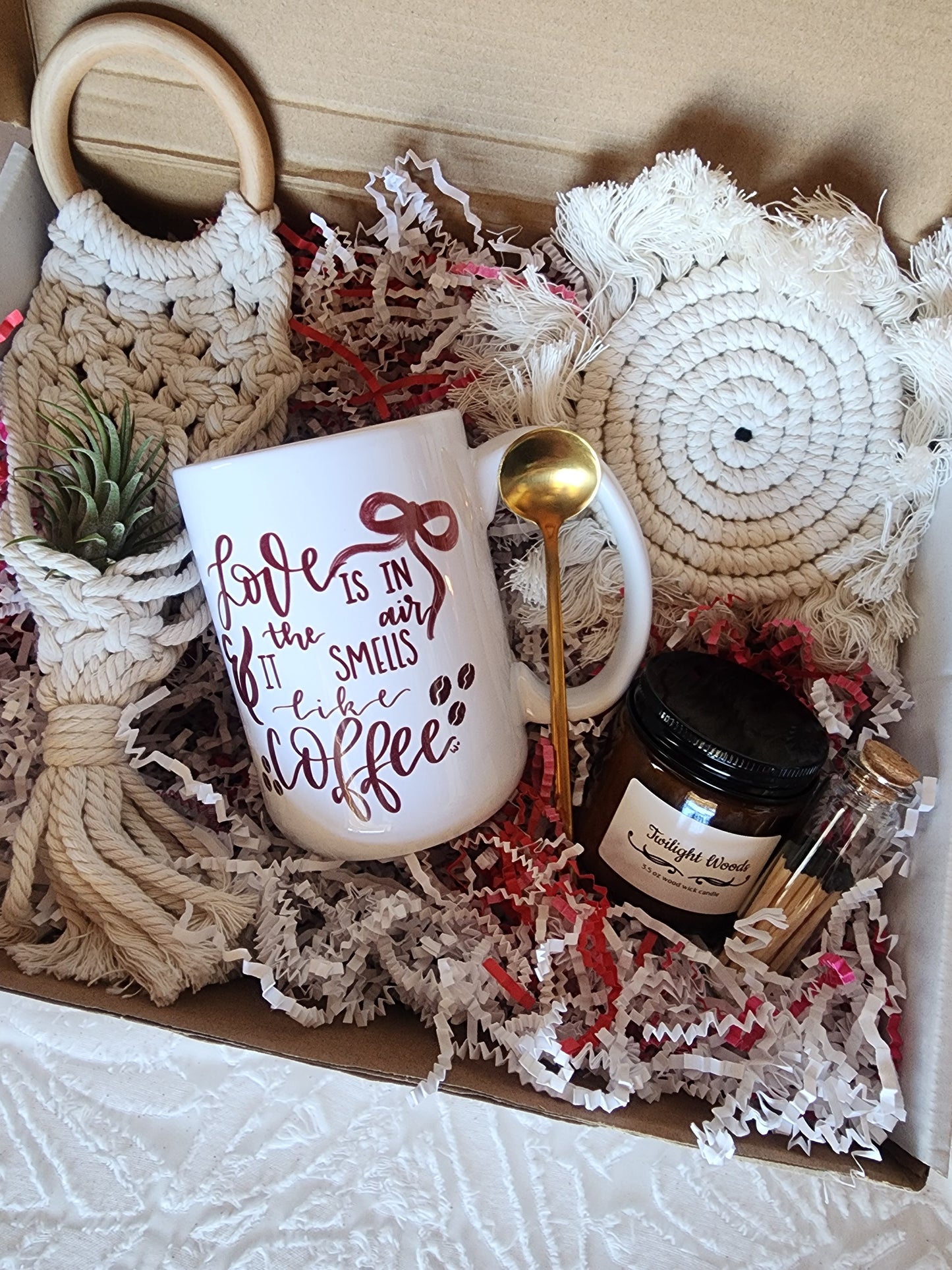 Plant Lovers Dream Gift Basket - Love is in the Air & It smells like Coffee