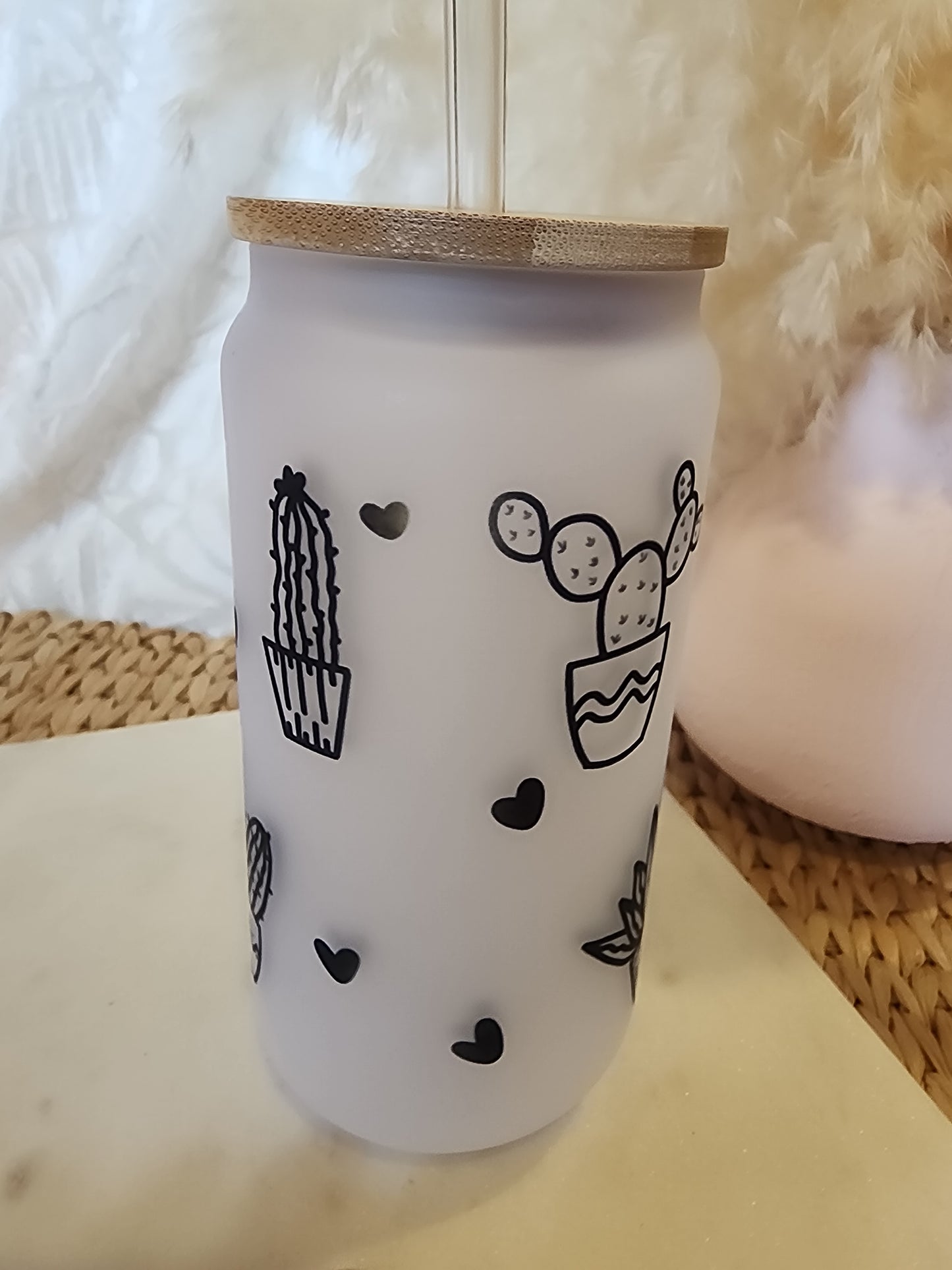 Cactus Lovers Dream 18 oz Frosted Beer Glass {Imperfections}