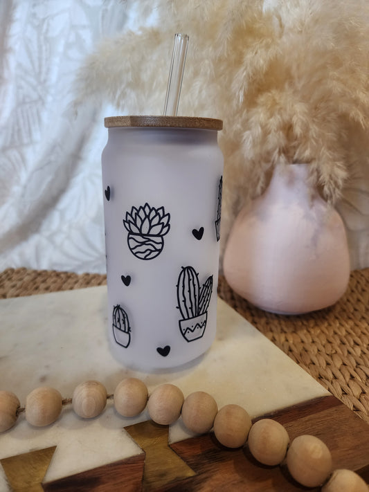 Cactus Lovers Dream 18 oz Frosted Beer Glass {Imperfections}