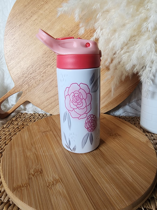All Pink Foral - 12oz Sippy Cup Waterbottle