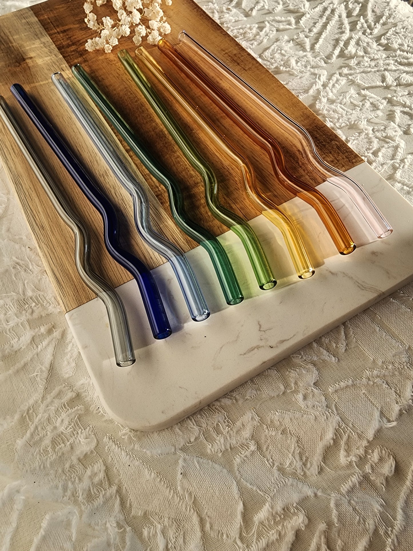 Wavy Glass Straws