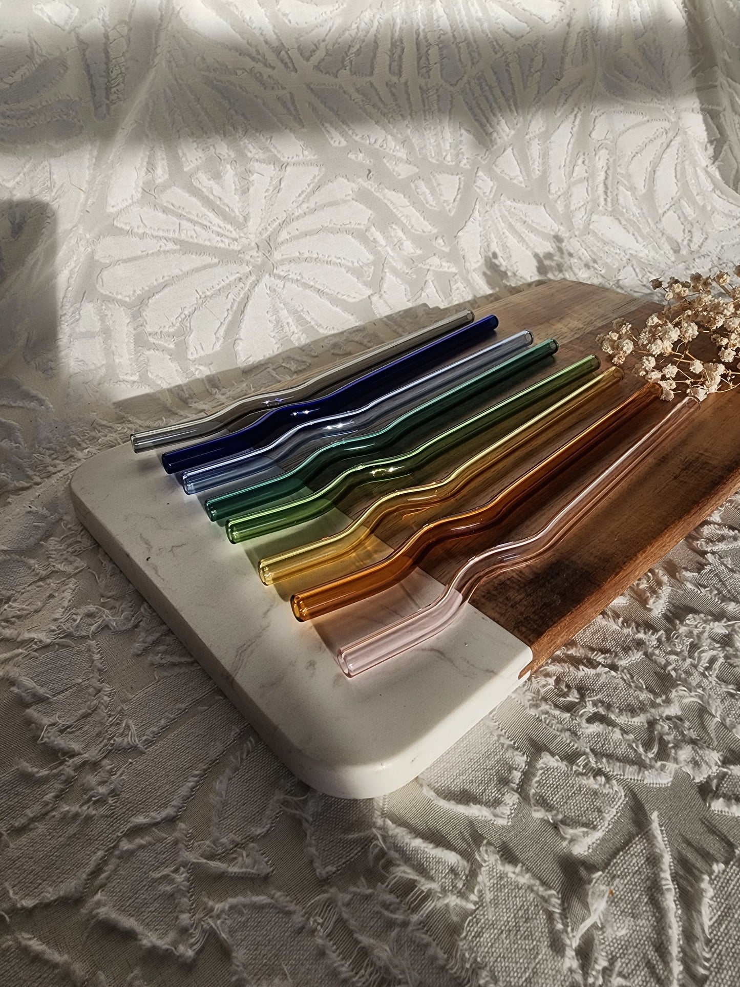 Wavy Glass Straws