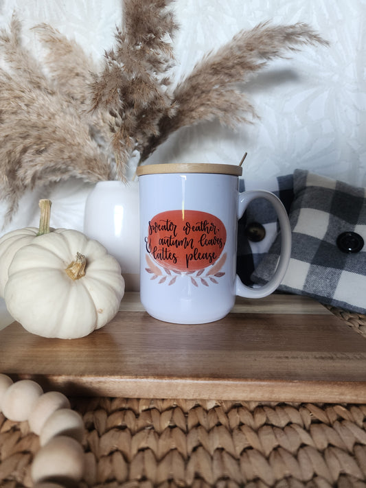 Sweater weather, autumn leaves, & lattes please.