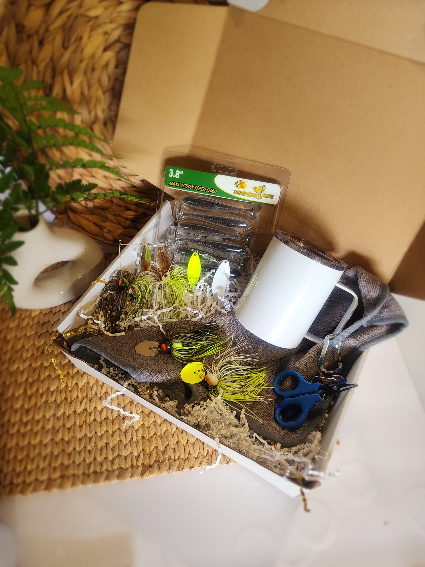 Spinner & Chatter Bait Gift Basket - Custom Drinkware