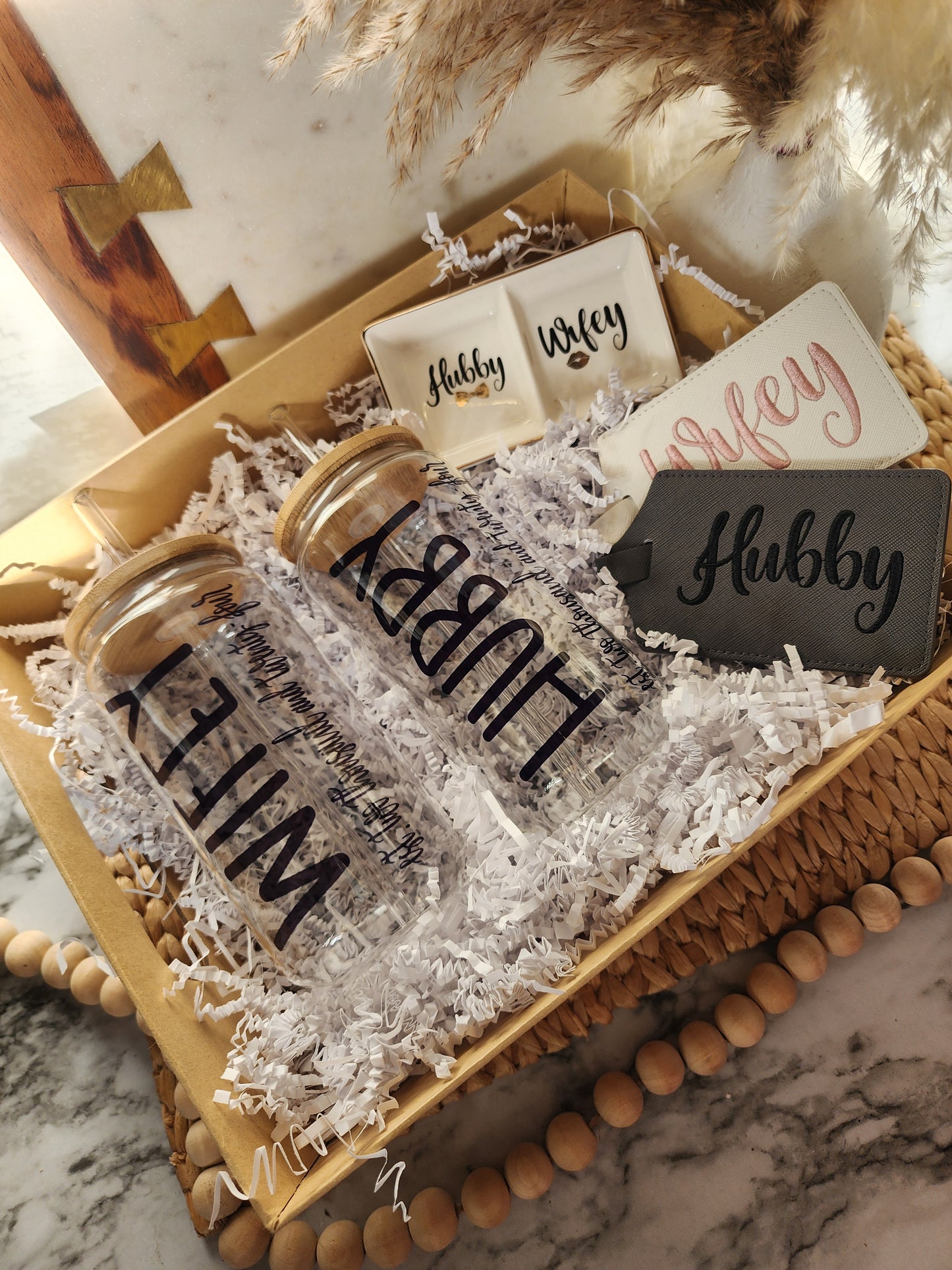 Hubby & Wifey Est. Two Thousand and Twenty-Four Gift Basket