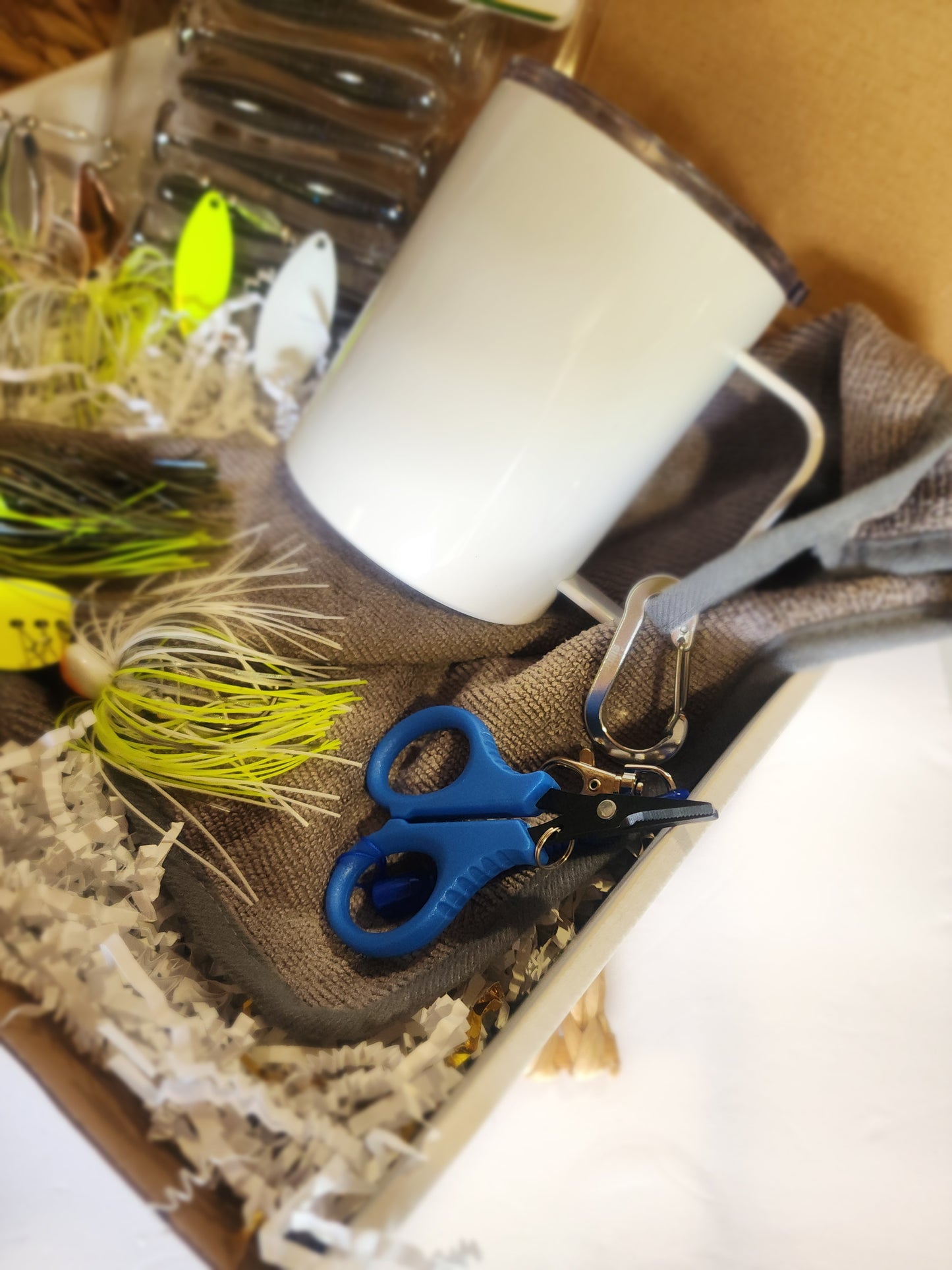 Spinner & Chatter Bait Gift Basket - Custom Drinkware