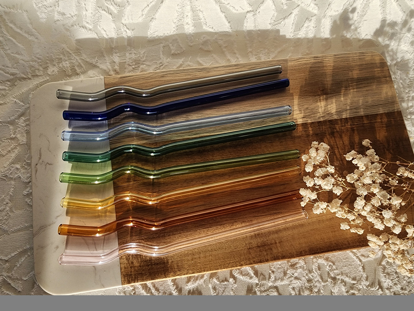 Wavy Glass Straws