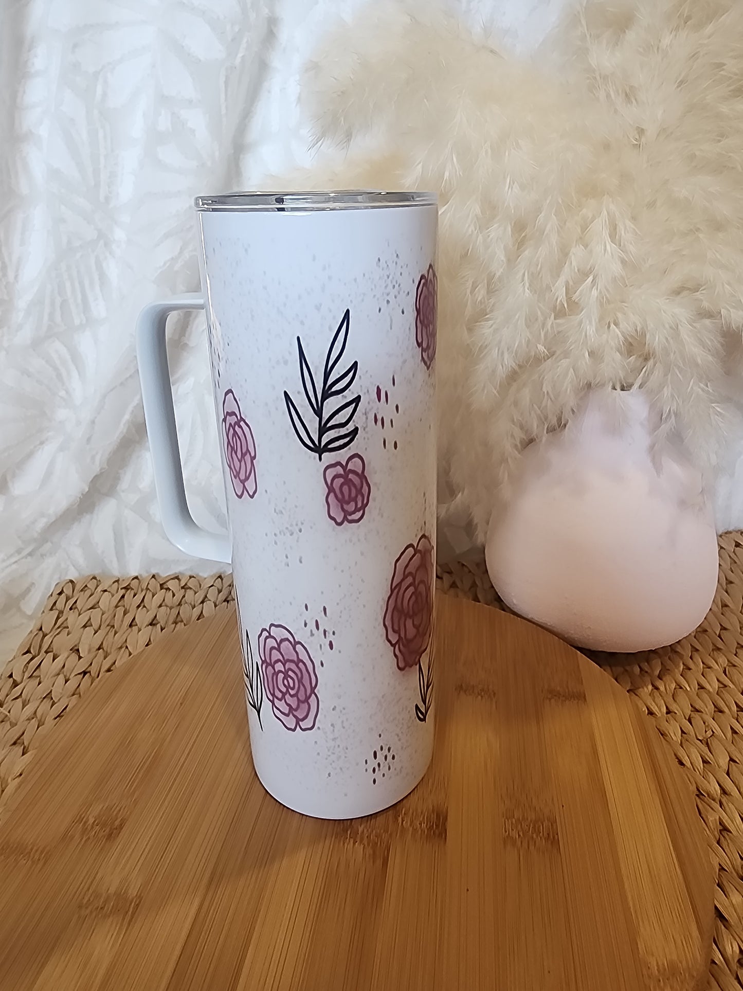 20oz Water bottle with Handle  - Live Life in Full Bloom {Blemished}