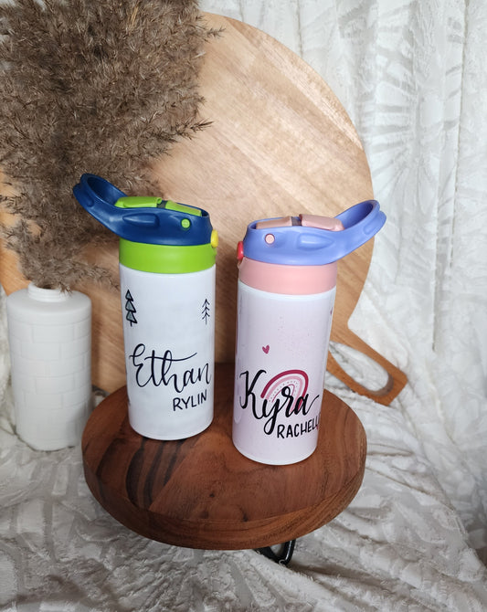 Wildlife & Pink Rainbows Kids Waterbottle